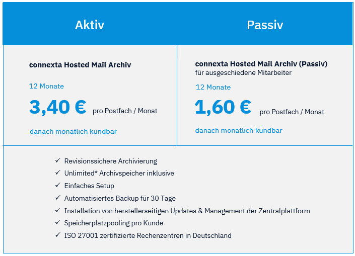 hosted mail archiv